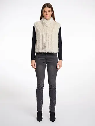 RINO&PELLE | Gilet in Felloptik DAVA | creme